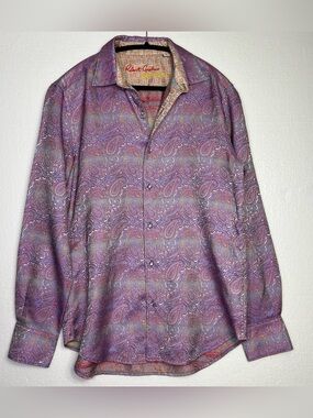 Robert Graham Limited Edition Sophisticate Paisley Shirt size L great condition